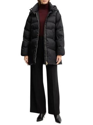 Pinko piumino lungo Calzone con cappuccio nero 105720-A2TF Z99 PINKO 