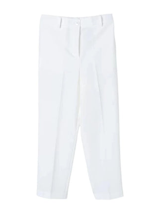 Patrizia Pepe pantaloni bambina vita alta slim panna