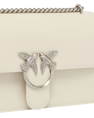 Pinko borsa Love Bag Classic One Simply in pelle bianco latte oro 100941-A0F1 Z14O PINKO 
