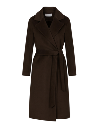 Sandro Ferrone cappotto lungo misto lana con cintura marrone S15YBFSAMUELE MORO Sandro FERRONE