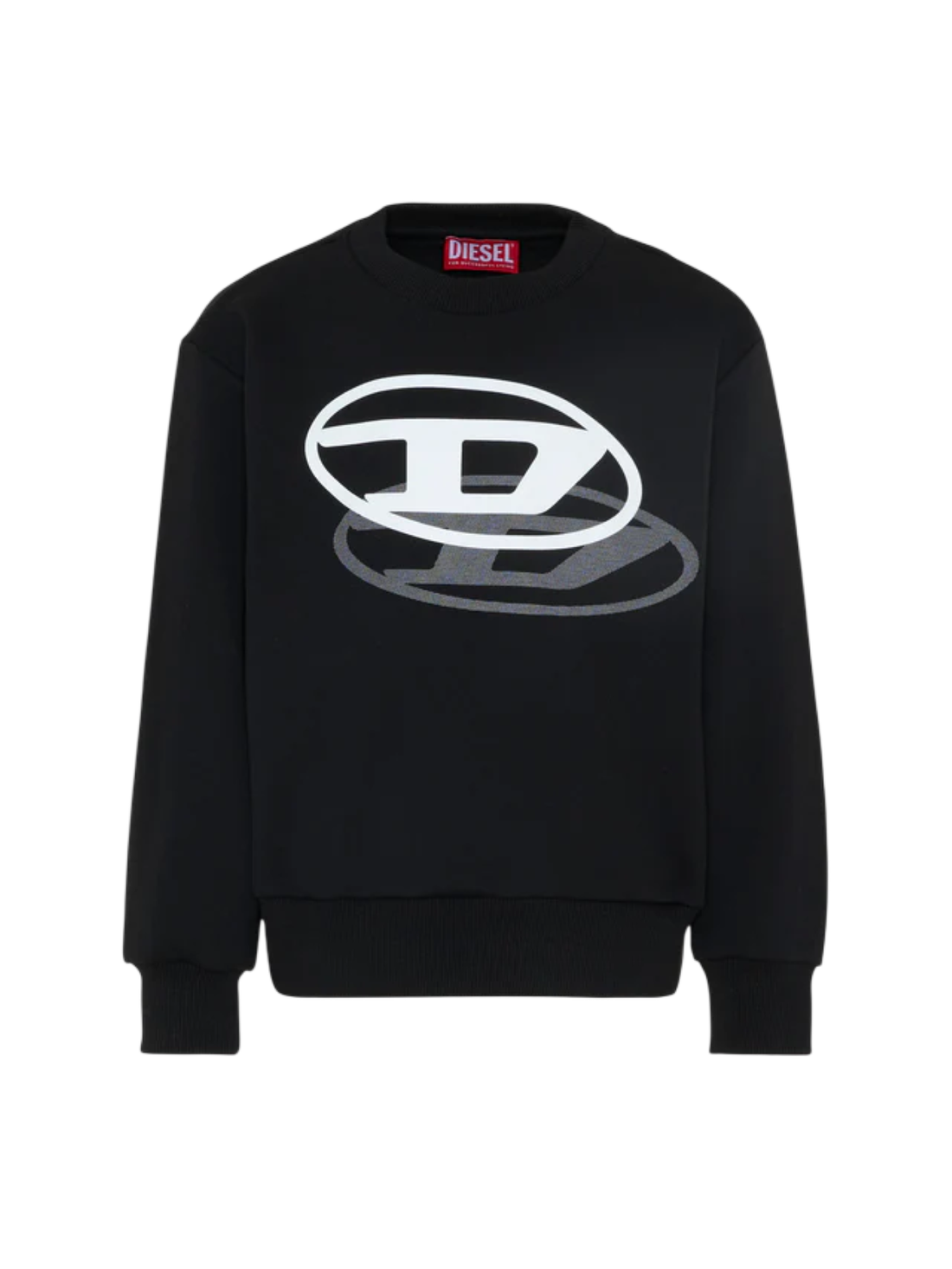 Diesel felpa bambino con logo iconico nero