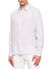 Calvin Klein camicia uomo manica lunga misto lino lavanda
