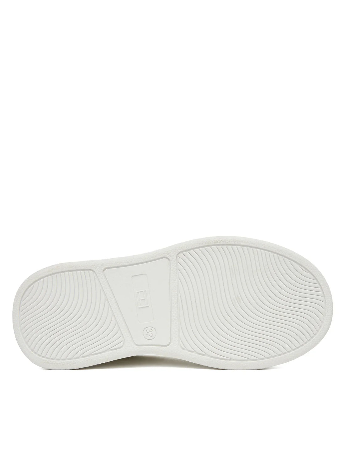 Tommy Hilfiger sneakers bambina in ecopelle bianco oro