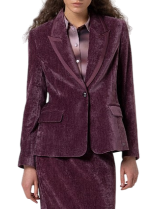 Surkana giacca blazer in velluto viola 565LIVE322 45 SURKANA 