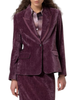 Surkana giacca blazer in velluto viola