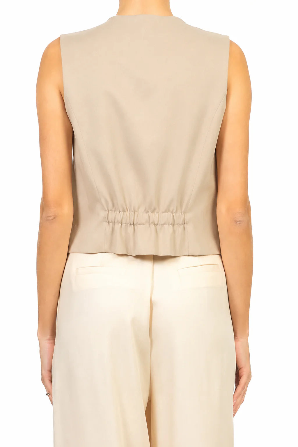 Vicolo gilet donna in lyocell tortora