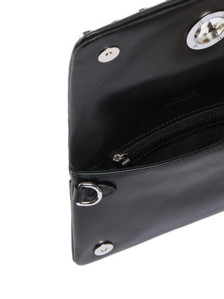 Pinko borsa Click Soft Horizontal mini con borchie nero