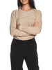 Yez Zee maglia donna in lurex beige