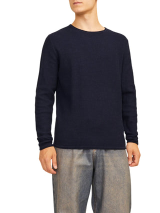 Jack&Jones maglia uomo in cotone chevron blu