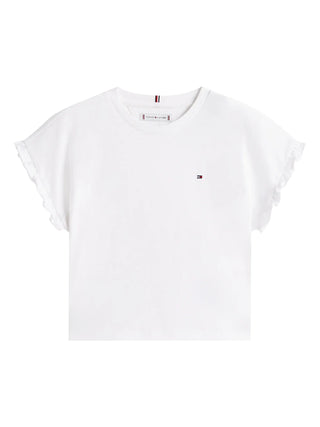 Tommy Hilfiger top bambina manica corta bianco