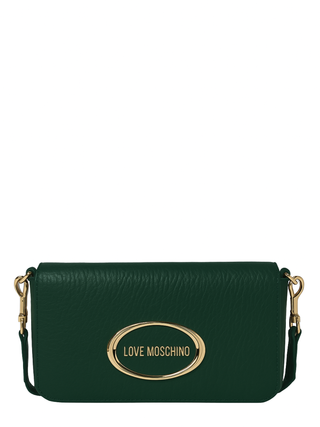 Love Moschino borsa a tracolla con placca logo verde JC4339PP0N-K14 85A MOSCHINO LOVE