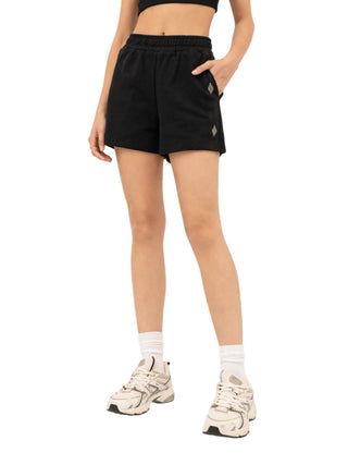 County of Milan shorts donna con logo iconico strass nero