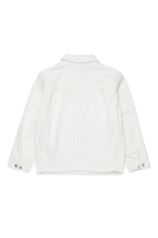 Diesel giubbino unisex in denim bianco