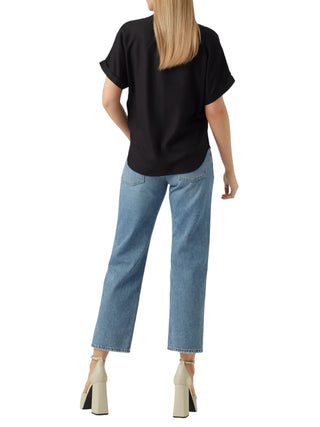 Vero Moda T-shirt manica corta in viscosa nero