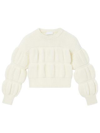 Dondup maglia bambina in misto lana panna DFMA035CFL076 0000 DONDUP