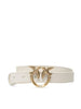 Pinko cintura Love Berry h2 in pelle nero argento