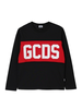 Gcds T-shirt manica lunga bambino nero