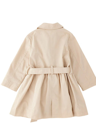 iDo trench doppiopetto bambina con cintura beige
