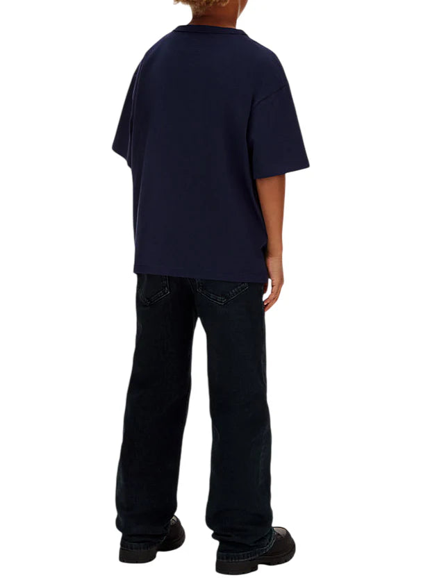 Calvin Klein Jeans T-shirt bambino manica corta stampa logo blu