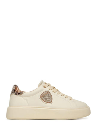 Blauer sneakers in pelle con logo strass color crema F5VENUS01-PYT CRE-PYT BLAUER 