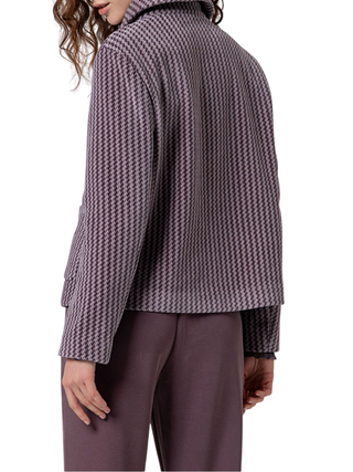 Surkana giacca in fantasia con bottoni viola 555ALCO411 36 SURKANA