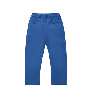 iDo pantaloni bambino misto lino blu avio