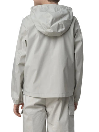 K-Way giubbino leggero antivento Jack con cappuccio ecrù