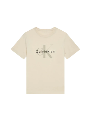 Calvin Klein Jeans T-shirt bambina manica corta ecrù