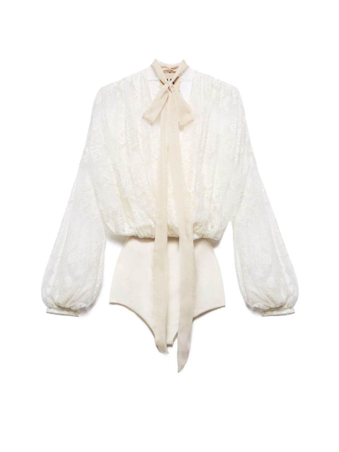 Aniye By body Tamara in pizzo con fusciacca panna