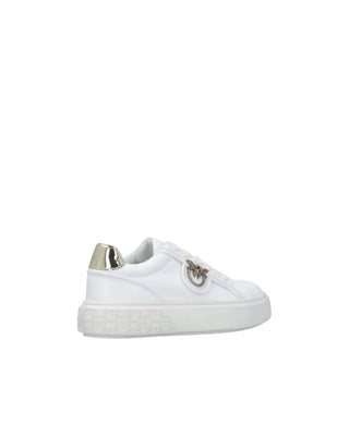 Pinko sneakers donna in pelle Yoko bianco oro