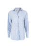 Yes Zee camicia donna a righe con cuoricini celeste bianco