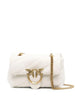 Pinko borsa a spalla Love Bag Mini Puff in pelle trapuntata bianco oro
