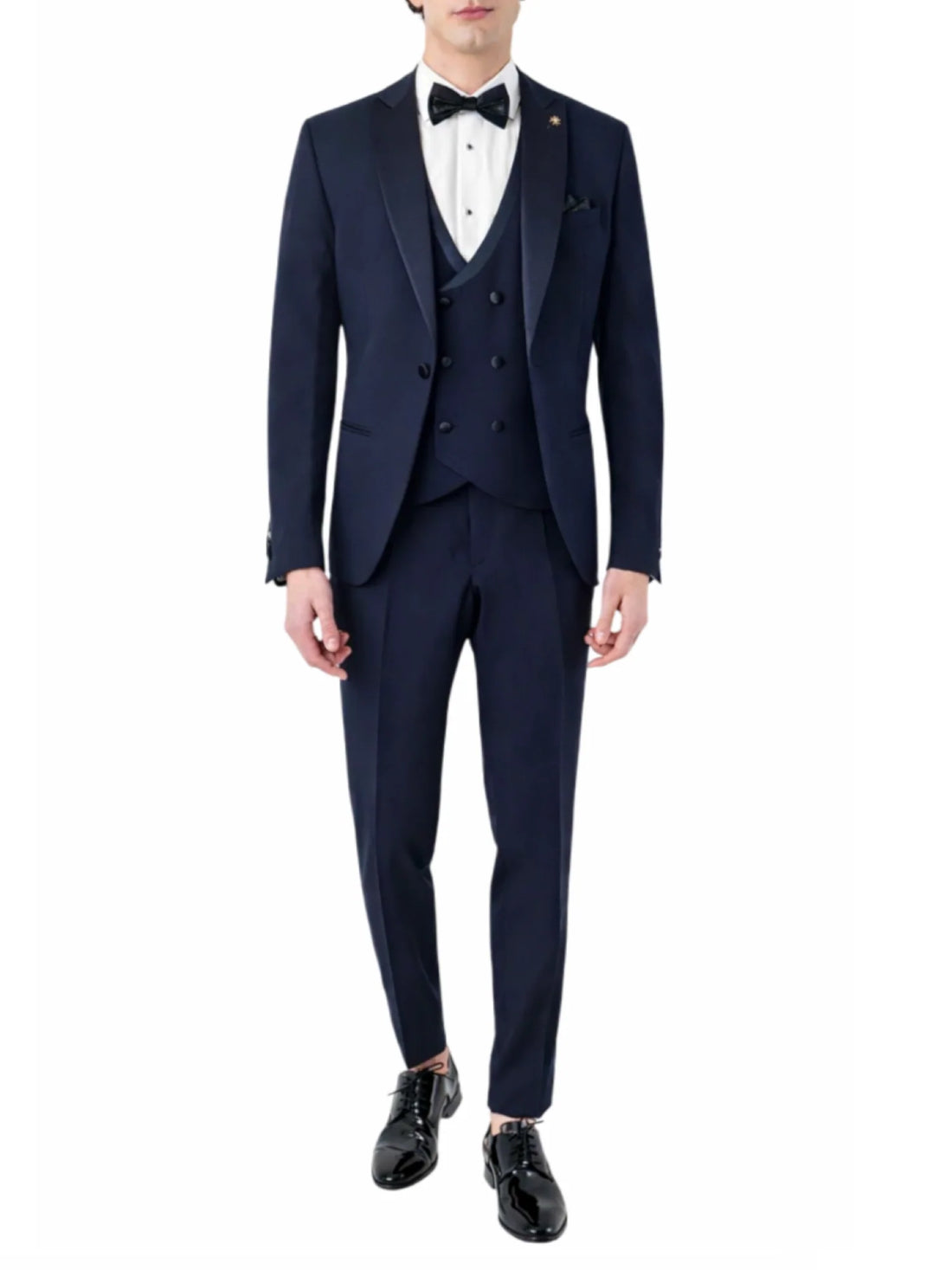Manuel Ritz abito uomo giacca gilet pantaloni blu