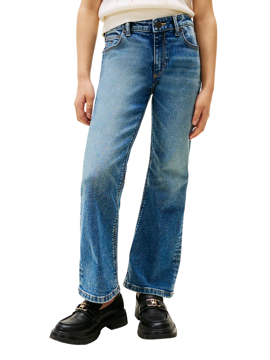 Tommy Hilfiger jeans bambina flare lavaggio blu