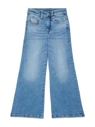 Diesel jeans bambina wide leg lavaggio chiaro