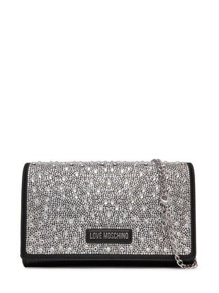 Love Moschino borsa a tracolla con applicazioni gioiello nero