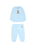 Moschino completo neonato felpa e pantalone celeste