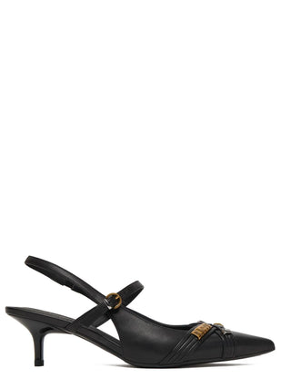 Pinko decollete slingback Gloria in pelle nero