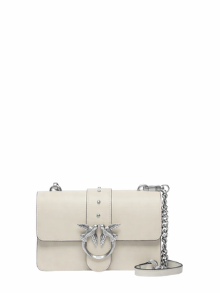 Pinko borsa a tracolla Love Bag One Mini bianco argento 105856-A0F1 Z14O PINKO