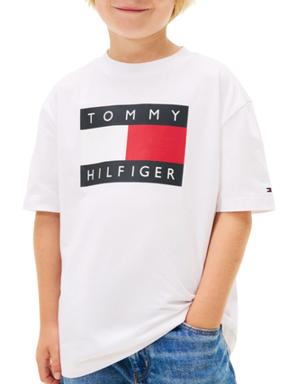 Tommy Hilfiger T-shirt manica corta bambino bianco