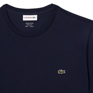 Lacoste T-shirt manica corta in cotone Pima blu