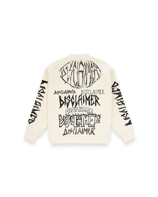 Disclaimer felpa uomo con stampa logo beige chiaro 55243 LATTE DISCLAIMER