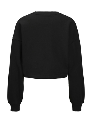 Jjxx felpa donna crop nero 12280478 BLACK JJXX