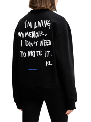 Karl Lagerfeld Jeans felpa donna con logo nero A4W20006 999 KARL LAGERFELD