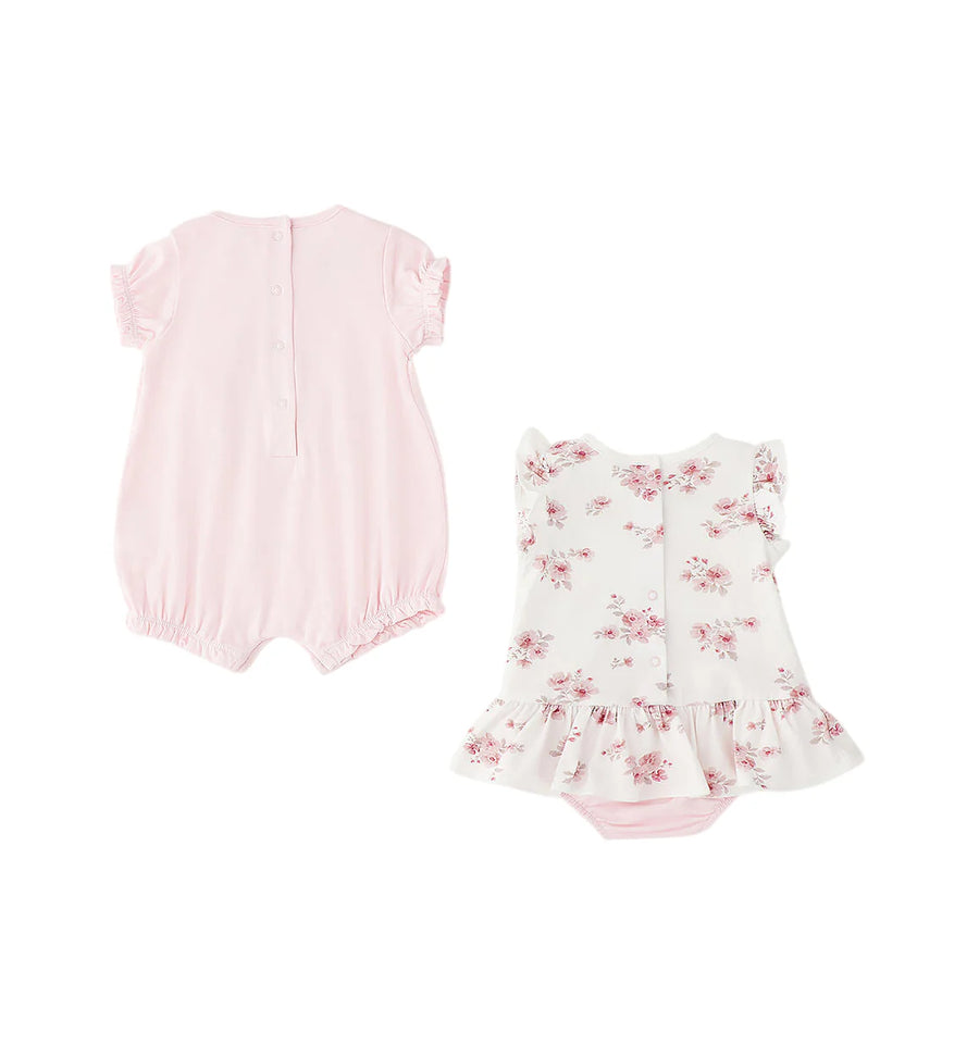 iDo 2 pagliaccetti neonata bianco rosa