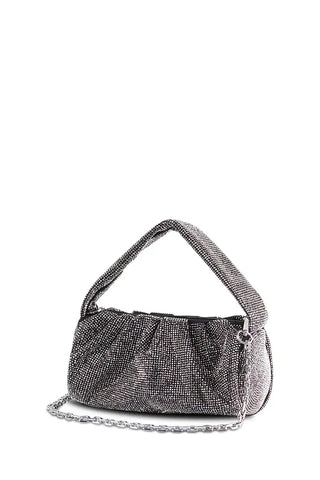 Patrizia Pepe borsa a mano bambina con strass nero