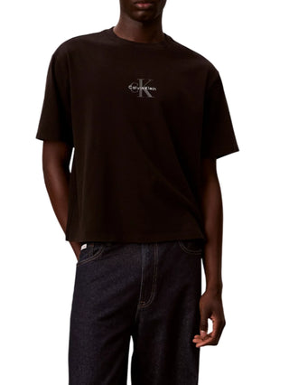 Calvin Klein Jeans T-shirt uomo manica corta con logo nero