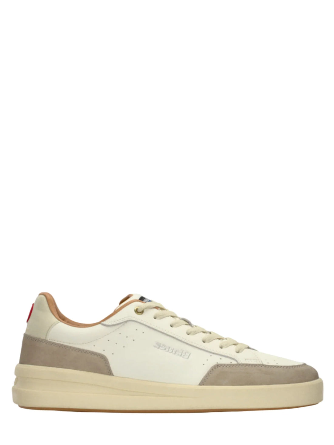 Blauer sneakers uomo Kyoto in pelle e suede panna beige