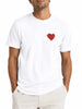 Vision of Super T-shirt uomo manica corta stampa Heart panna