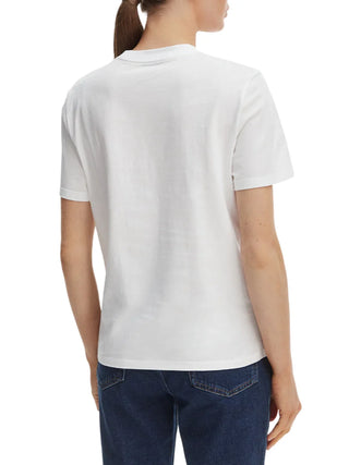 Calvin Klein Jeans T-shirt manica corta donna con logo bianco